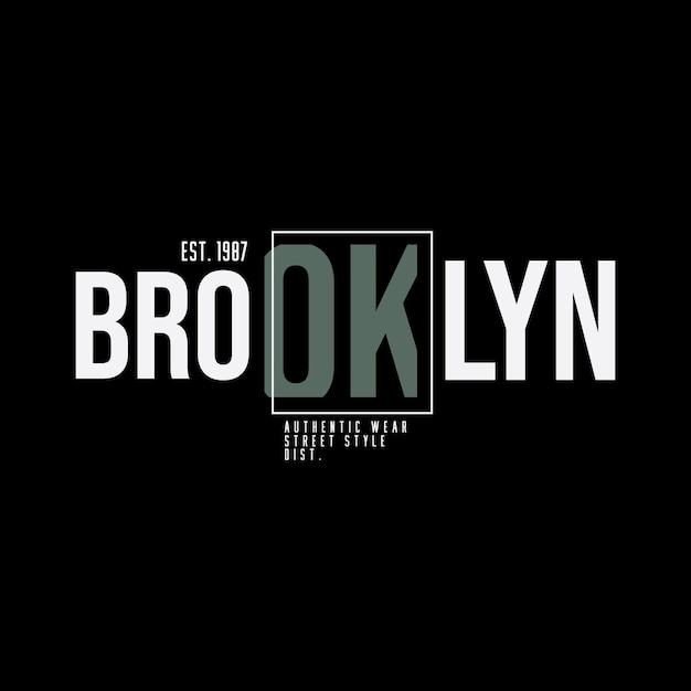 Brooklyn typography vector t shirt design