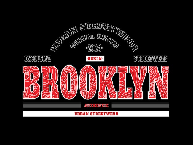 Vector brooklyn vector slogan typografie voor t-shirt ontwerp