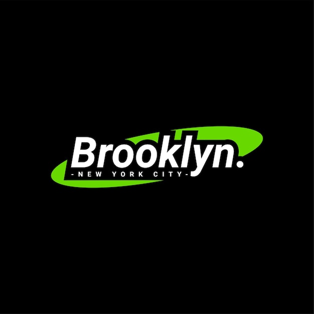 Disegno di scrittura brooklyn, adatto per la serigrafia di t-shirt, vestiti, giacche e altro