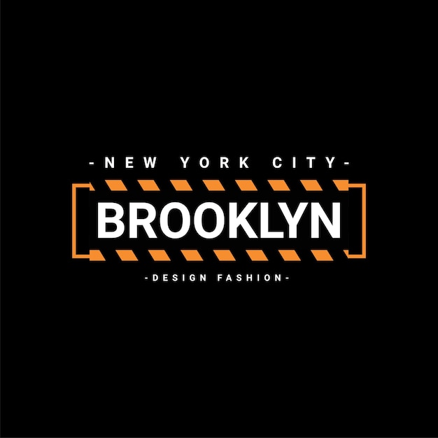 Brooklyn writing design, suitable for screen printing t-shirts, clothes, jackets and others