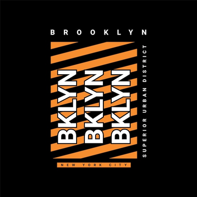 Disegno di scrittura brooklyn, adatto per la serigrafia di t-shirt, vestiti, giacche e altro