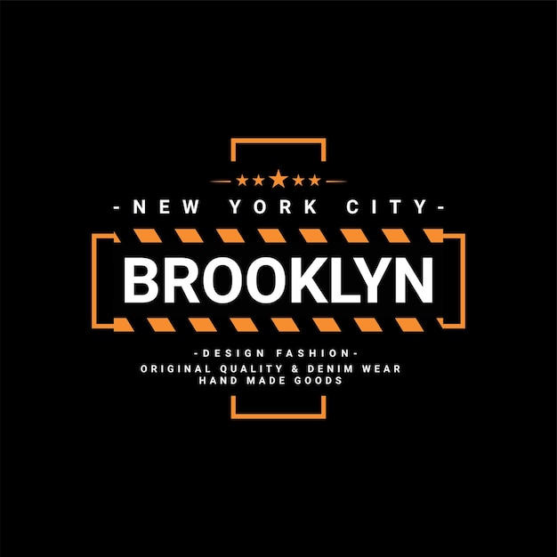 Brooklyn writing design, suitable for screen printing t-shirts, clothes, jackets and others