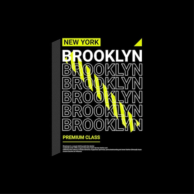 Brooklyn writing design, suitable for screen printing t-shirts, clothes, jackets and others