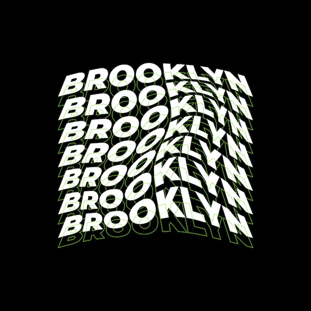 Vector brooklyn writing design suitable for screen printing tshirts clothes jackets and others