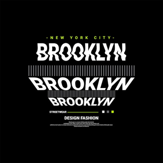 Brooklyn writing design suitable for screen printing tshirts clothes jackets and others