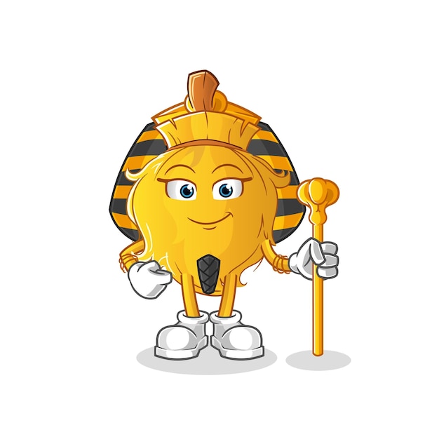 Broom ancient egypt cartoon cartoon mascot vector