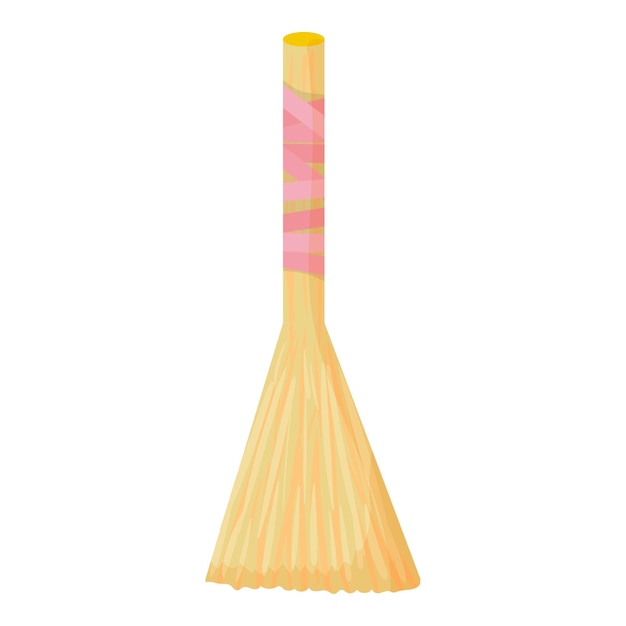 Broom Brush for cleaning dust Cleaning tool Vector graphics on a white background