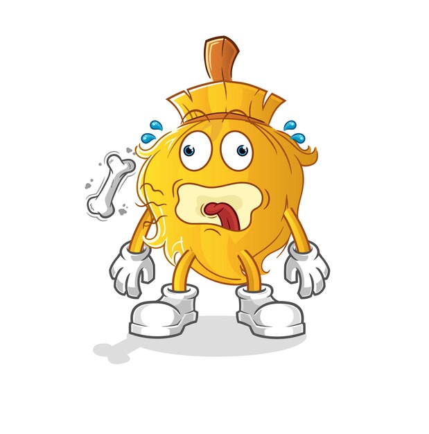 Broom burp mascot. cartoon vector