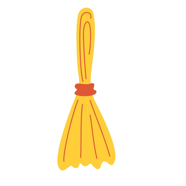 Broom. Cleaning tool. Simple ordinary broom. household implement from dust and dirt. 