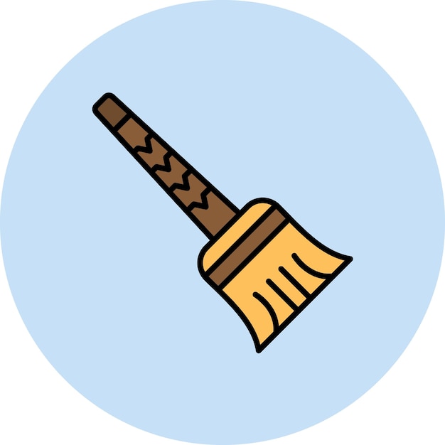 Broom Flat Illustration