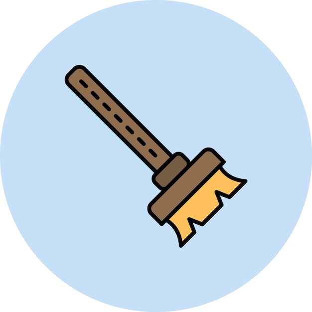 Broom Flat Illustration
