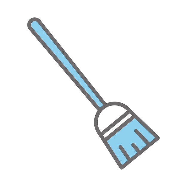 Broom icon vector on trendy design