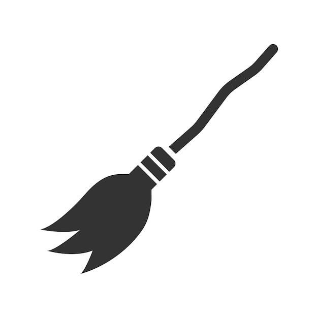 Vector broom icon