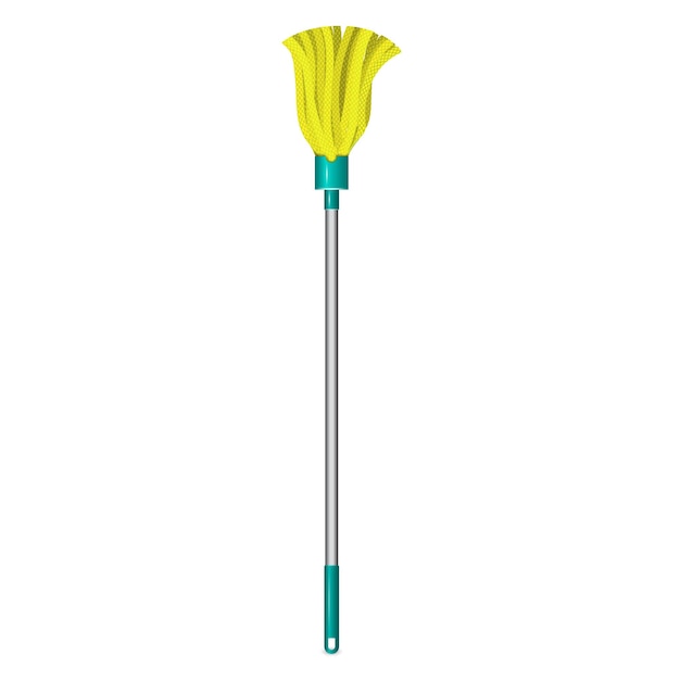 Broom mop icon Realistic illustration of broom mop vector icon for web design isolated on white background