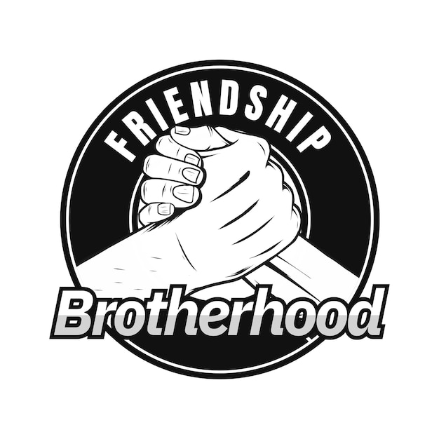 Vector brotherhood logo design for print