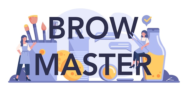 Vector brow master typografische header