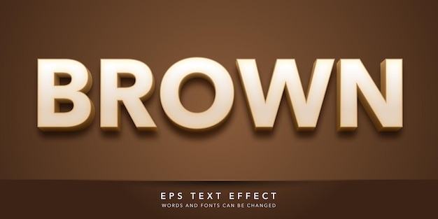 Brown 3d editable text effect