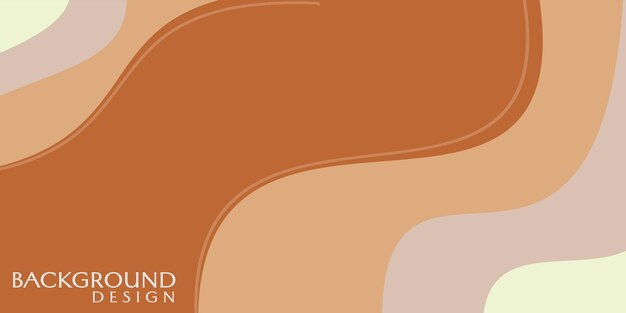 brown abstract background banner vector design. aesthetic design with dynamic and soft patterns