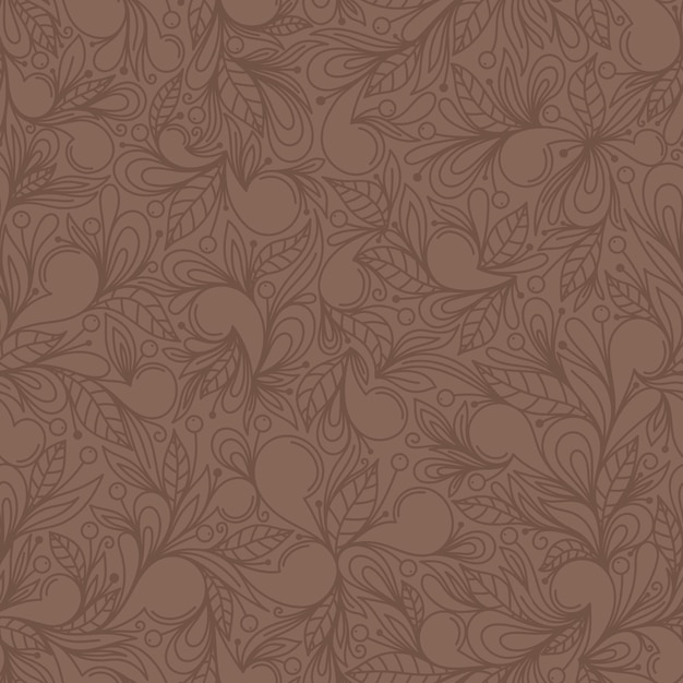 BROWN ABSTRACT FLORAL VECTOR BACKGROUND