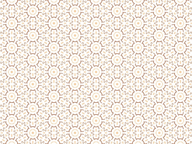 Brown Abstract Mandala or Ikat Wallpaper Pattern Background