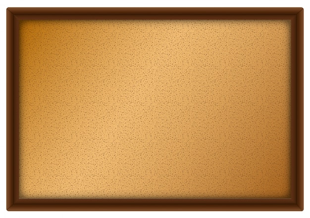 Brown board with wooden frame