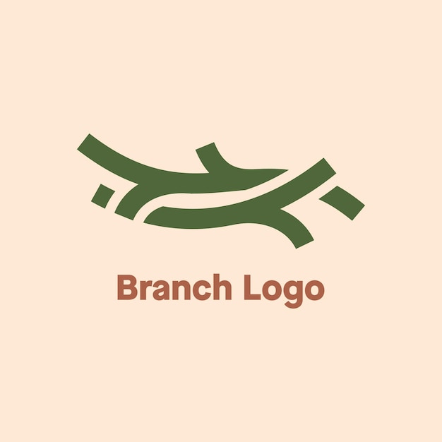 Brown branch logo suitable for cafe businesses