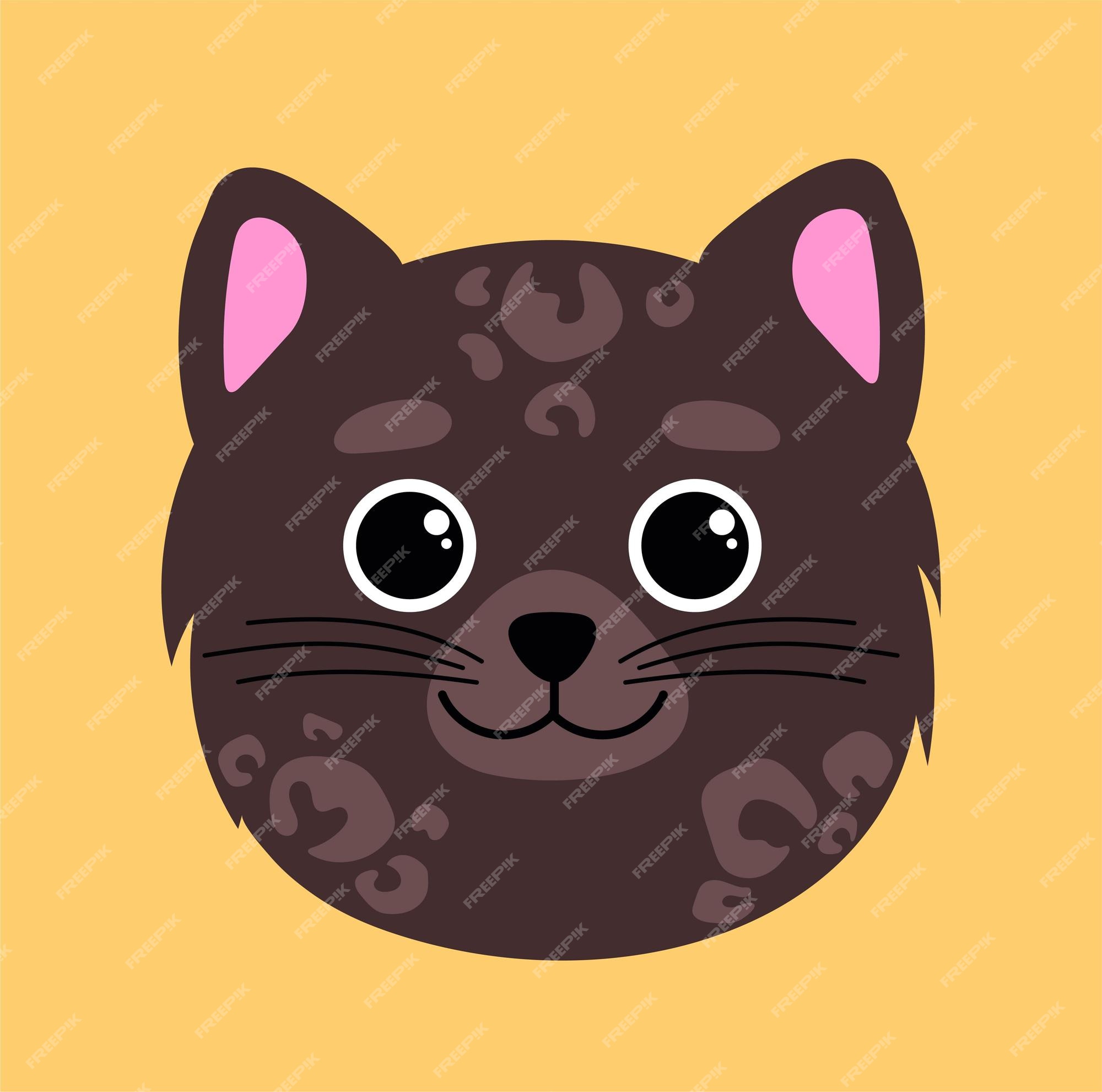 Premium Vector | Brown breed cat