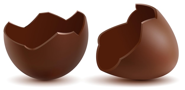 Milk Chocolate Egg That Is Broken PNG Images