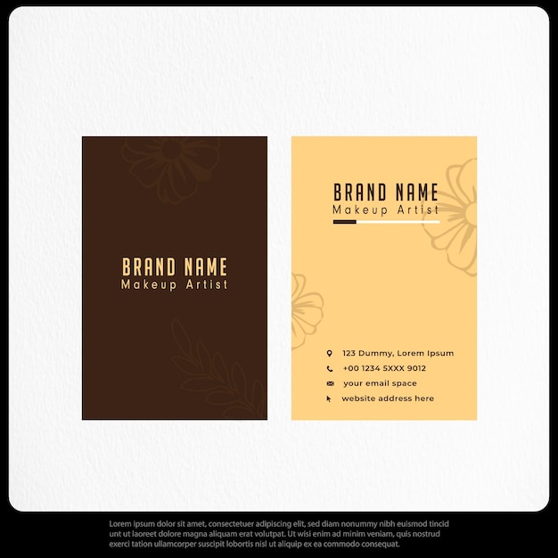 Brown business card