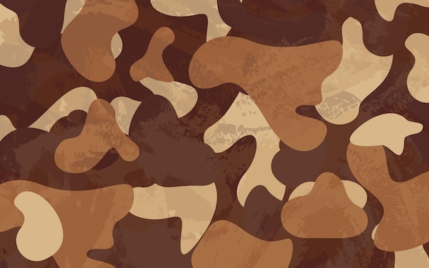 Brown camouflage texture Vector Illustration