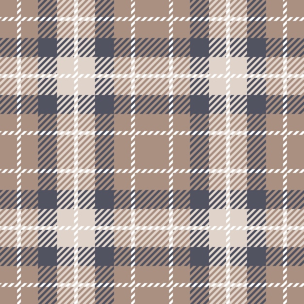 Brown checkered background vector seamless pattern plaid