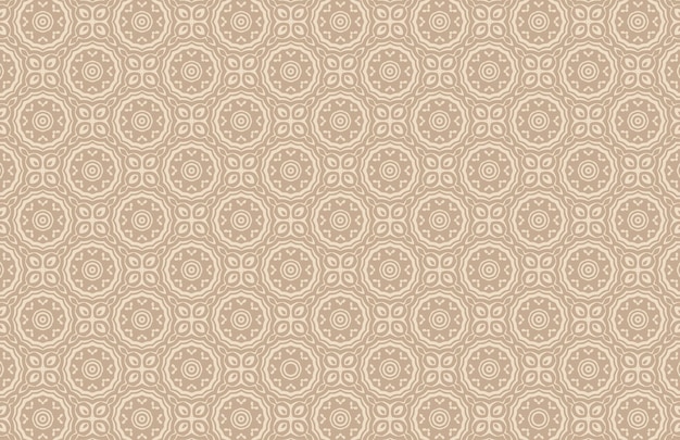 Vector brown circles fabric design pattern