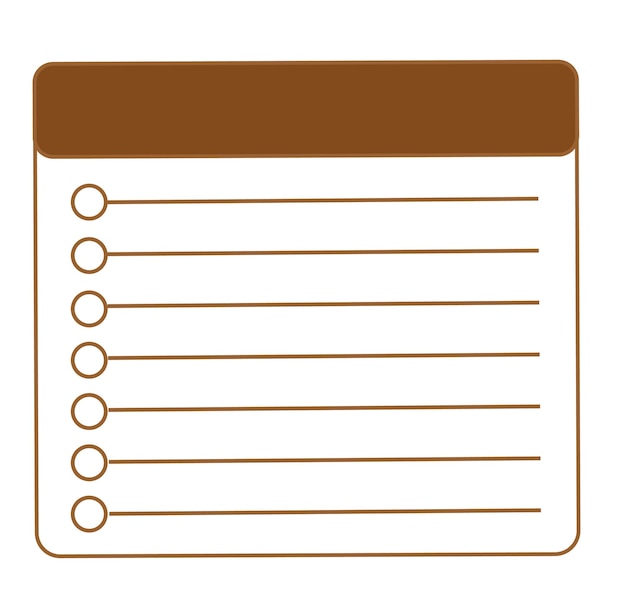 A brown clipboard with a checklist on it.