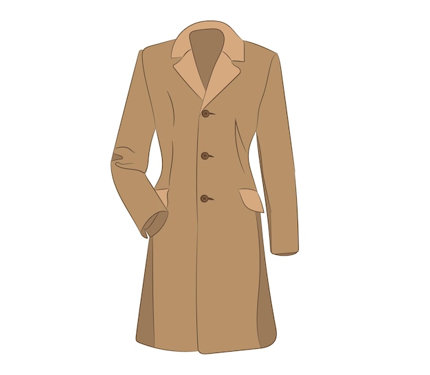 Brown coat isolated