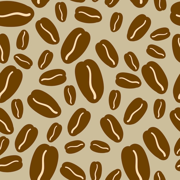 Brown coffee beans poster isolated on grey background