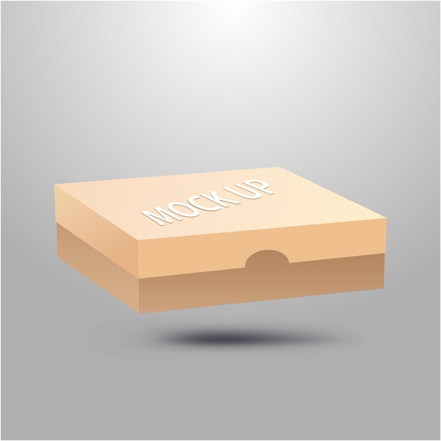 brown color box gift box mockup vector a box with the word scribble on it