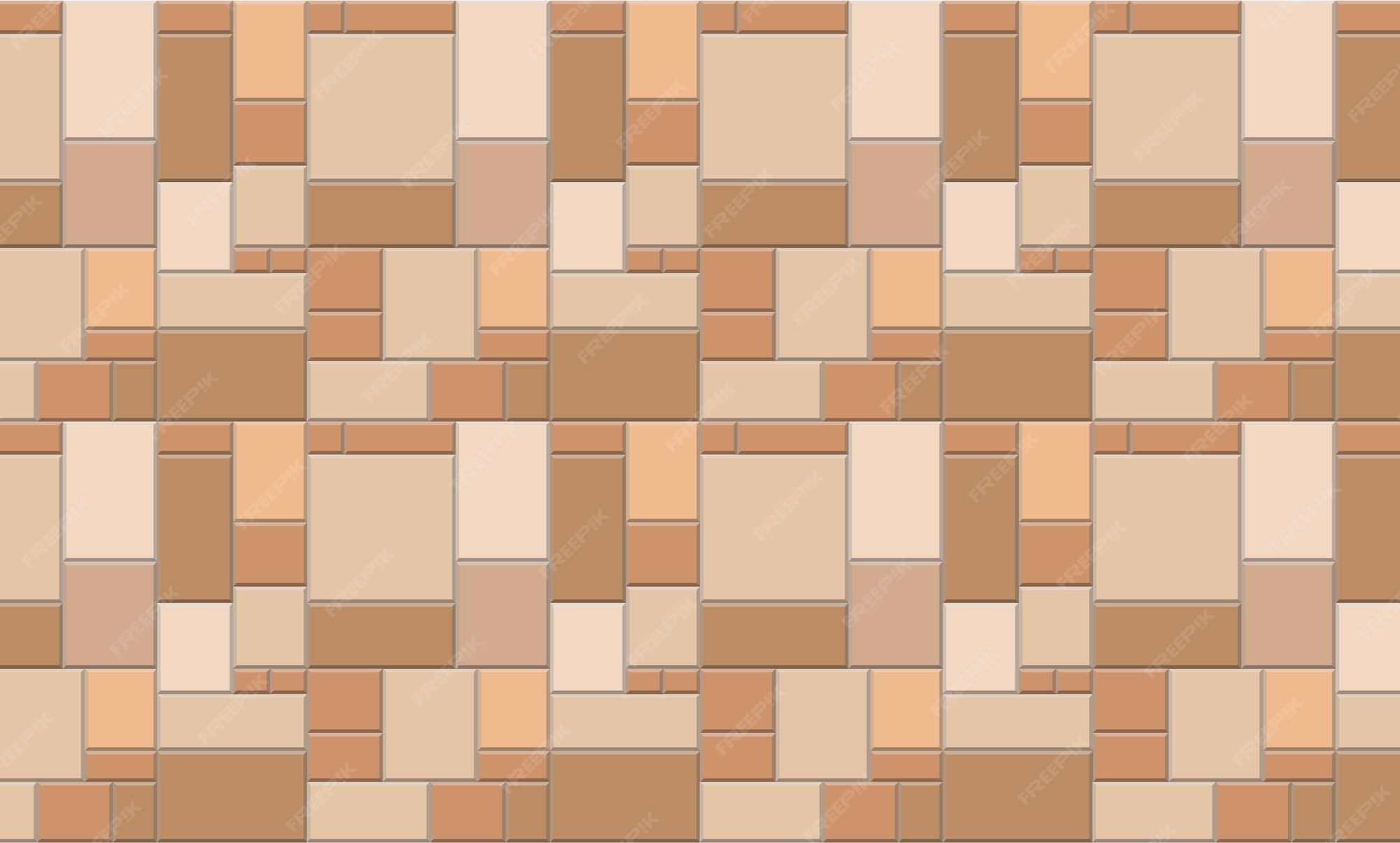 Premium Vector | Brown Colour Brick Wall Pattern