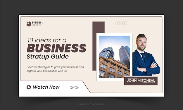 brown corporate creative youtube live streaming video thumbnail digital marketing agency