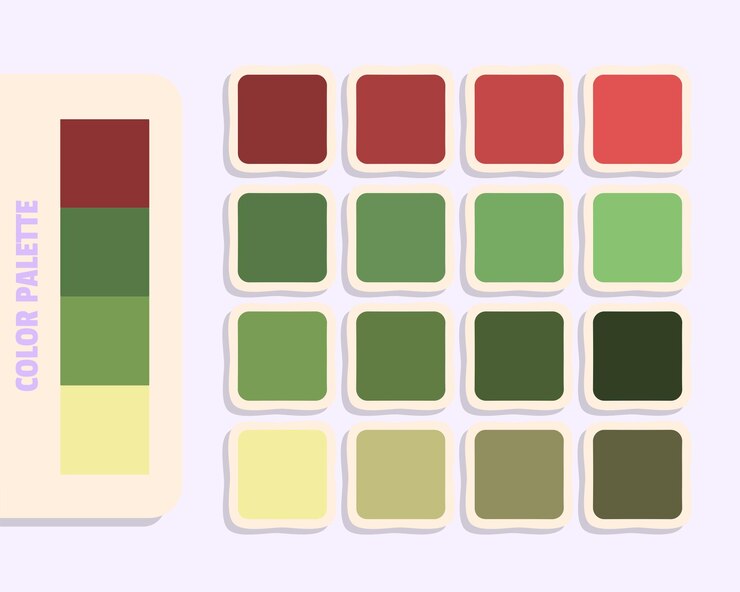 Vector brown darkolivegreen gray palegoldenrod color theory design and edit idea colour matching rgb
