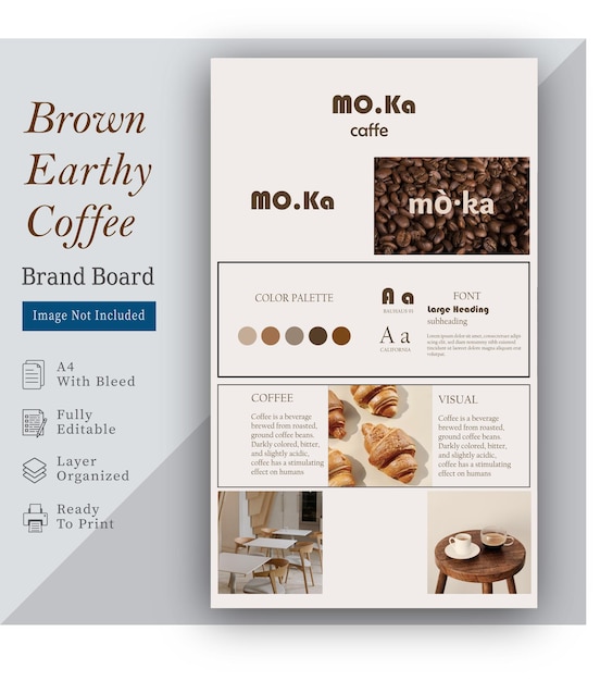 Brown Earthy Coffee Brand Board