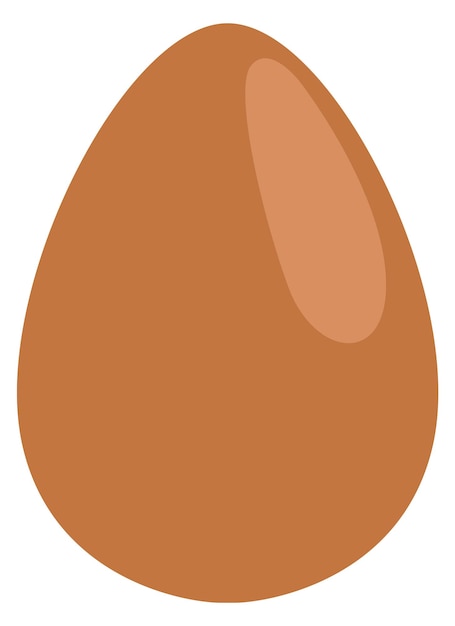 Icona dell'uovo marrone prodotto fresco crudo o bollito