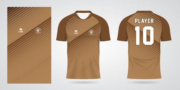 Modello di design sportivo maglia da calcio marrone