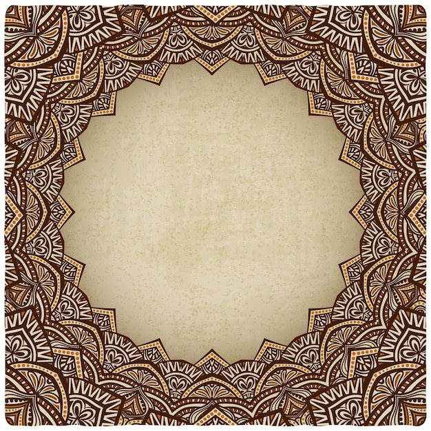 Brown frame ornament old background