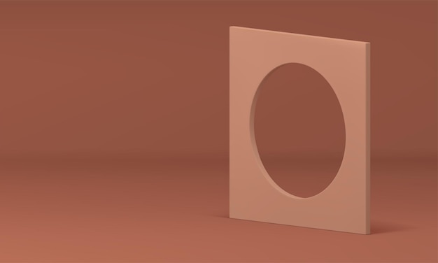 Fondo geometrico marrone quadrato decoro elemento cerchio foro contorno d expo showroom vettoriale
