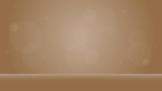 Vector brown gradient background with light and bokeh