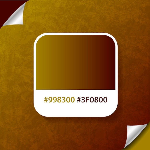 Vector brown gradient color palette background with hex