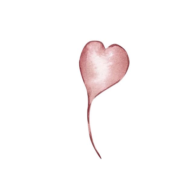 Vettore petalo di fiore a forma di cuore marrone