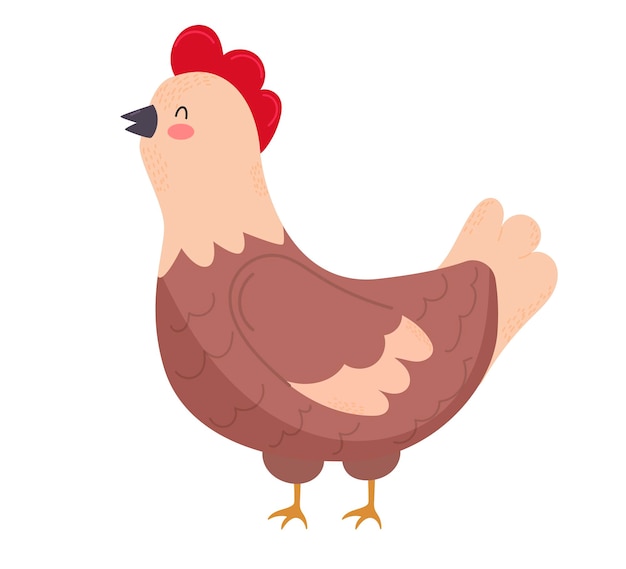 茶色​の​鶏​の​家禽​の​繁殖​ベクトル​イラスト