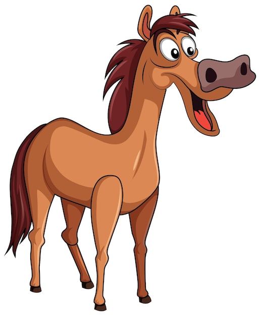 A brown horse cartoon character