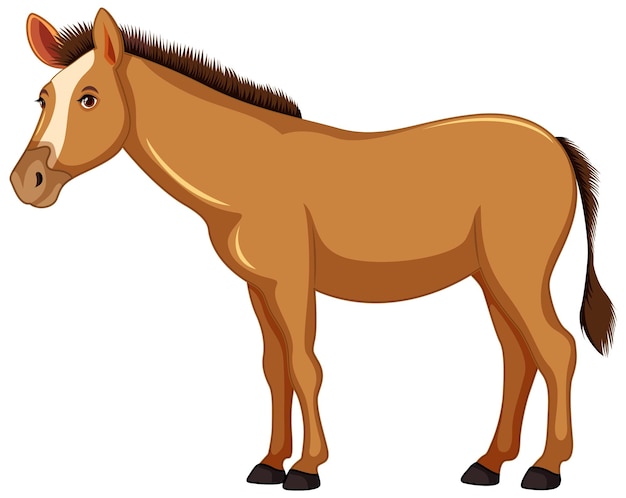 Vector brown horse cartoon